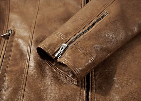 Jaqueta Masculina em Couro Genuino Motoqueiro - Strada Pro