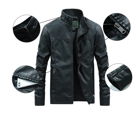 Jaqueta Masculina em Couro Genuino Motoqueiro - Strada Pro