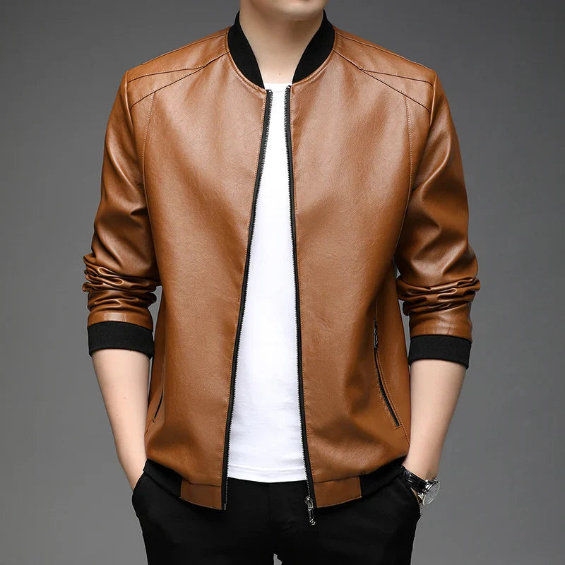 Jaqueta Masculina em Couro Genuino - Slim MenPro