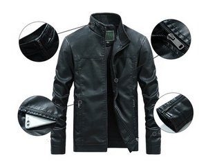 Jaqueta Masculina em Couro Genuino Motoqueiro - Strada Pro